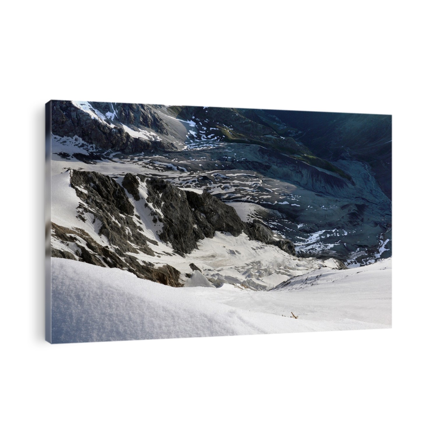 Mountain landscape. View down the north face of Konigspitze (3859 metres) in Italy. This peak is in the Ortler Alps, part of the Southern Limestone Alps. Photographed in June.