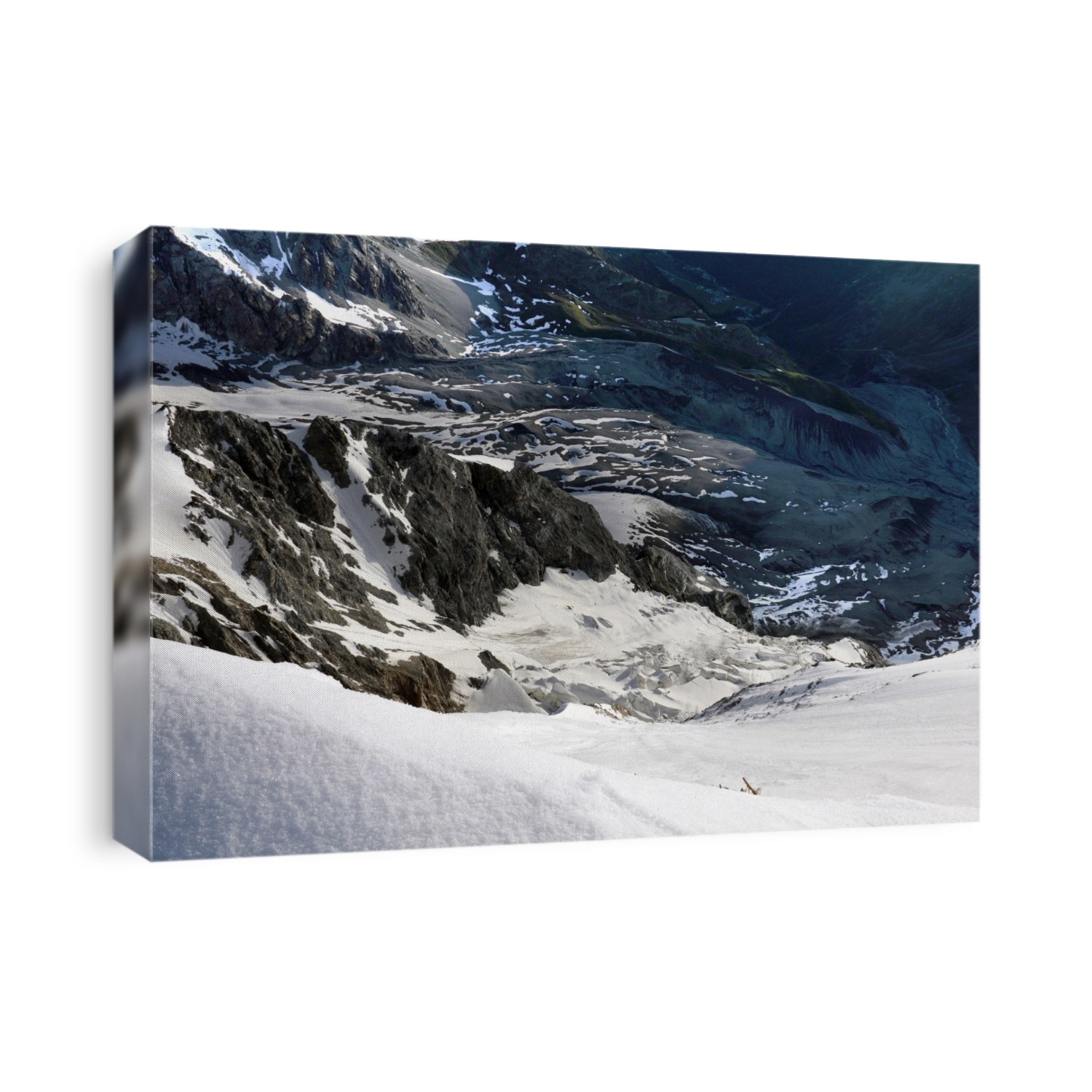 Mountain landscape. View down the north face of Konigspitze (3859 metres) in Italy. This peak is in the Ortler Alps, part of the Southern Limestone Alps. Photographed in June.