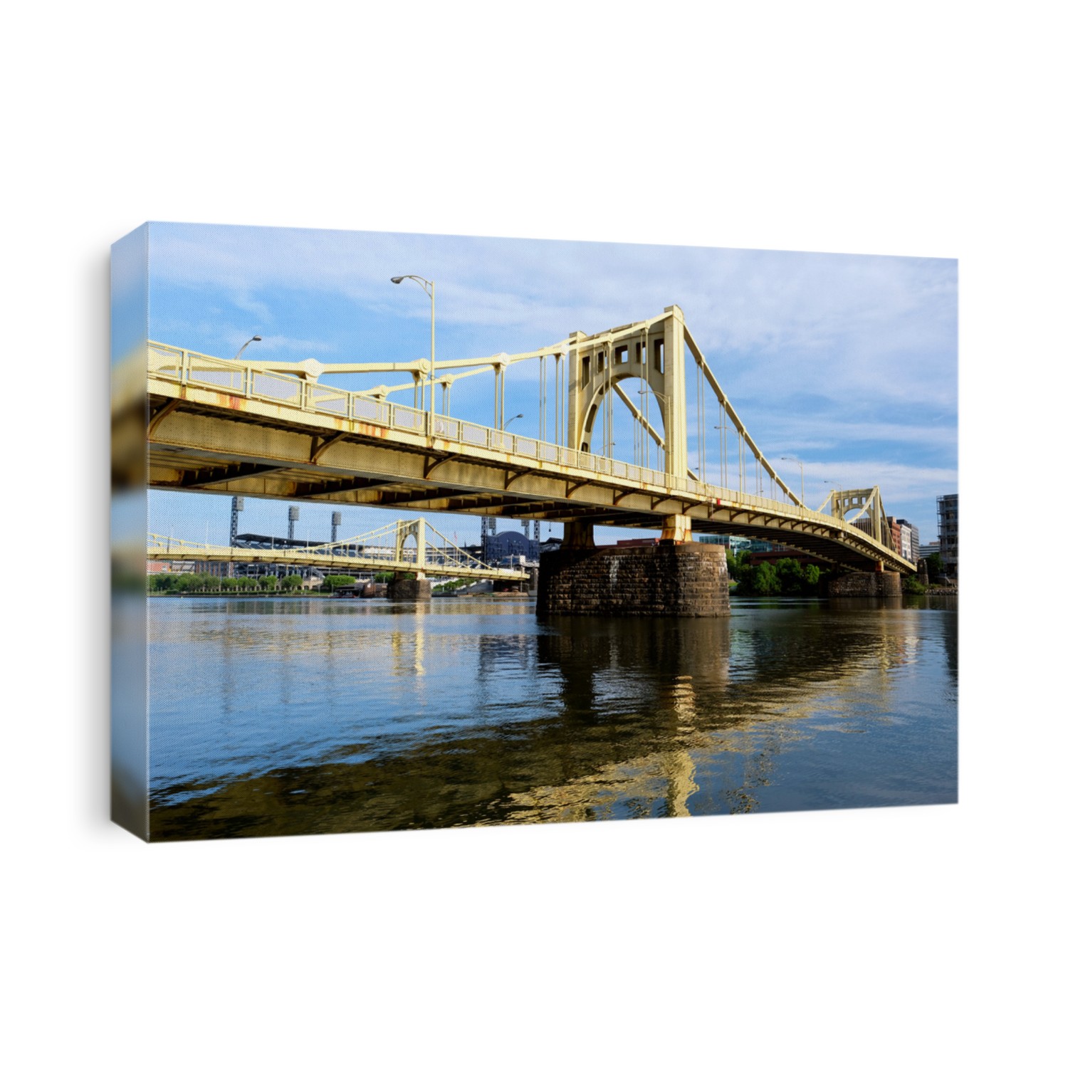 Bridge in Pittsburgh, Pennsylvania. No brand names or copyright objects. 