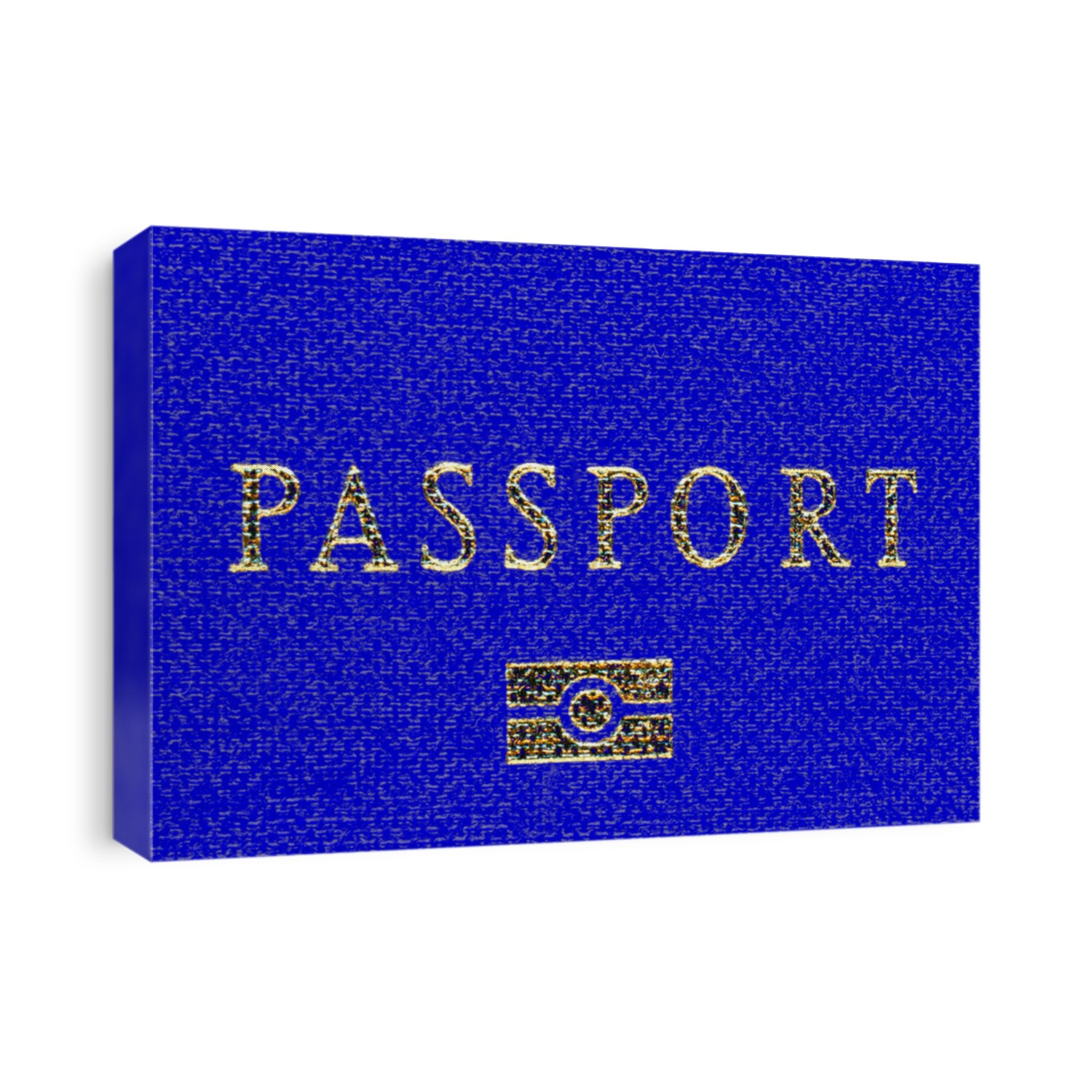 ePassport (electronic passport) logo on blue British passport