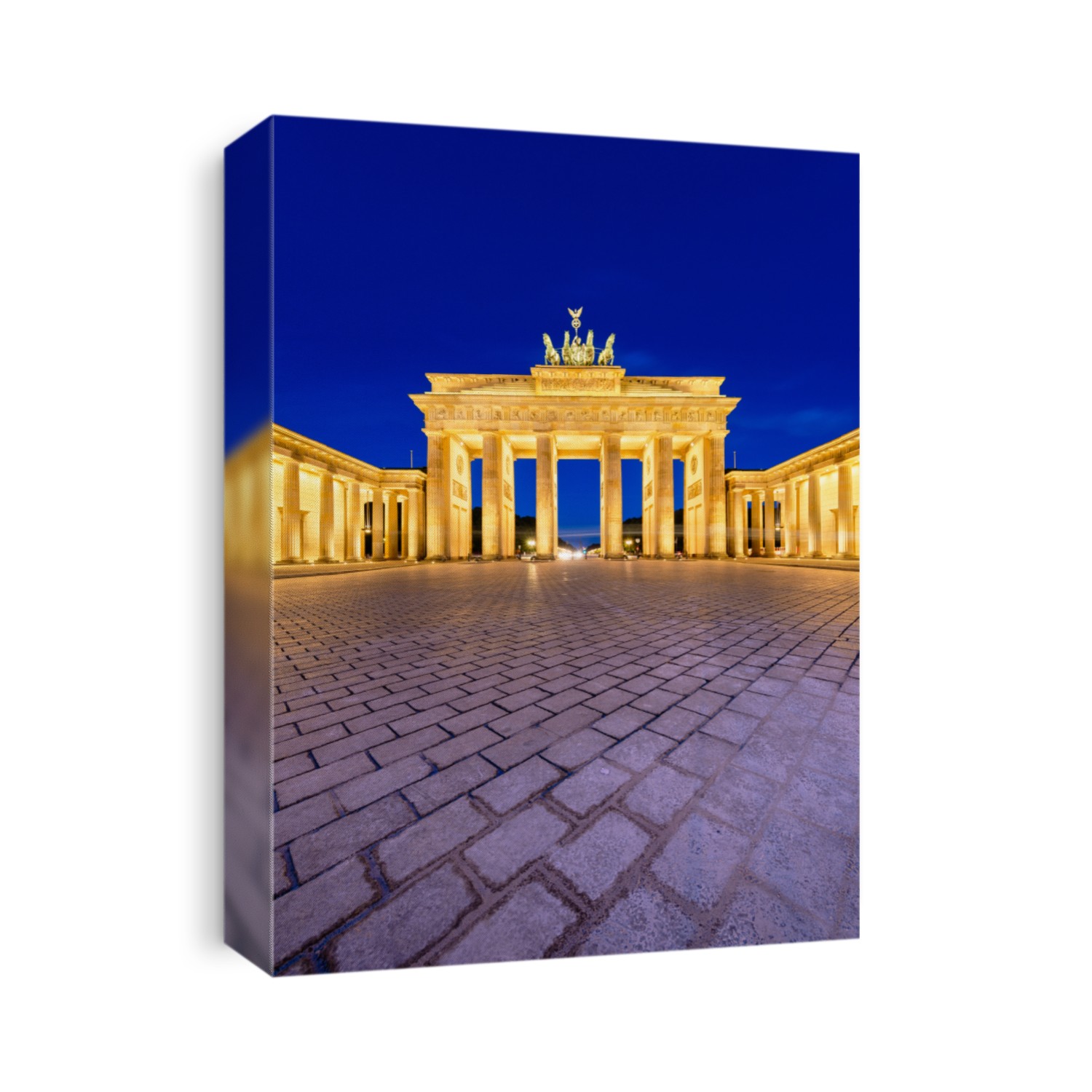 Brandenburg Gate in Berlin, Germany at twilight.