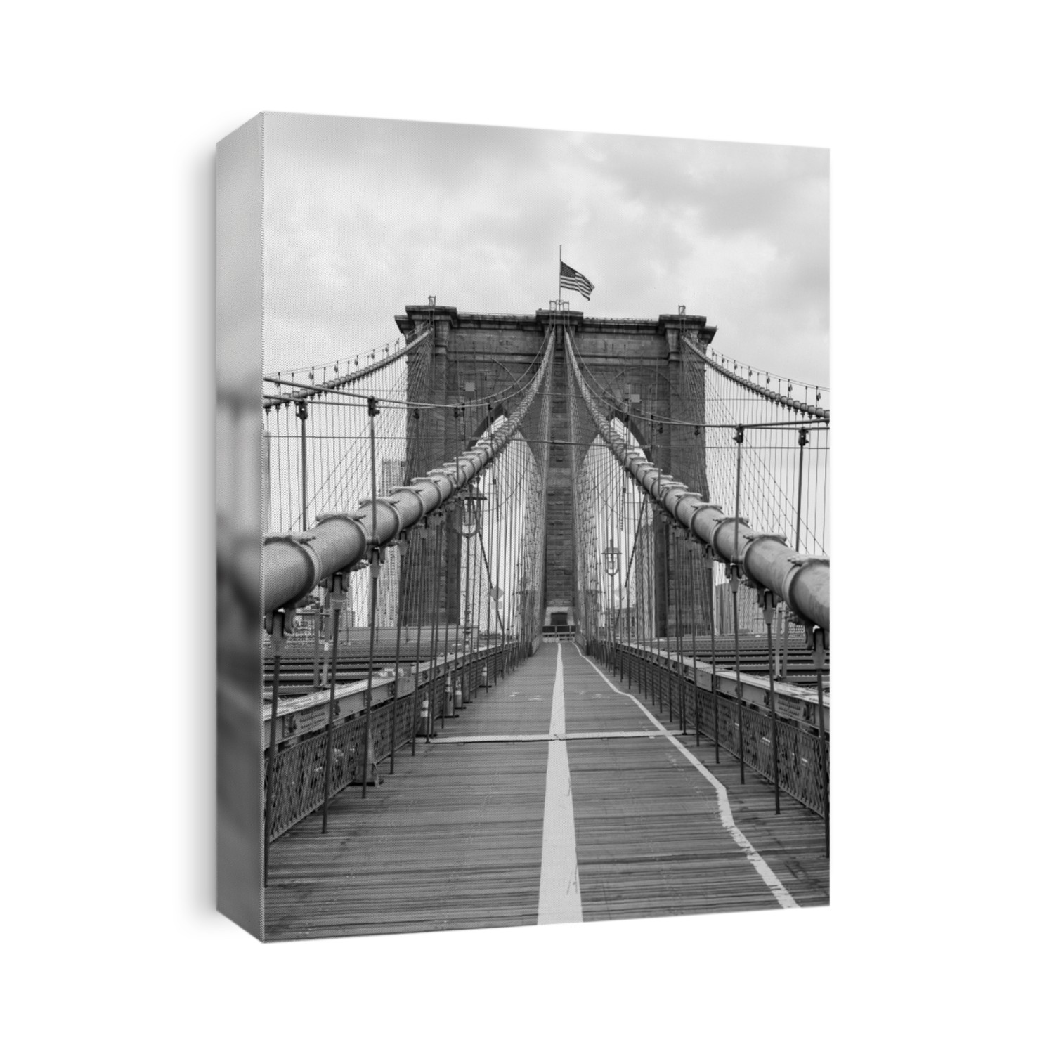 Black and White Brooklyn Bridge
