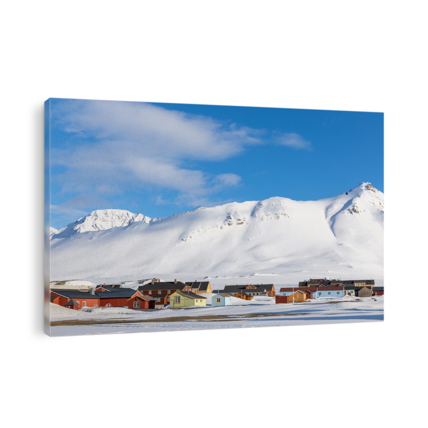 The small town of Ny Alesund in Svalbard, a Norwegian archipelago between Norway and the North Pole. This is the most northerly civilian settlement in the world and has 16 permanent research stations.