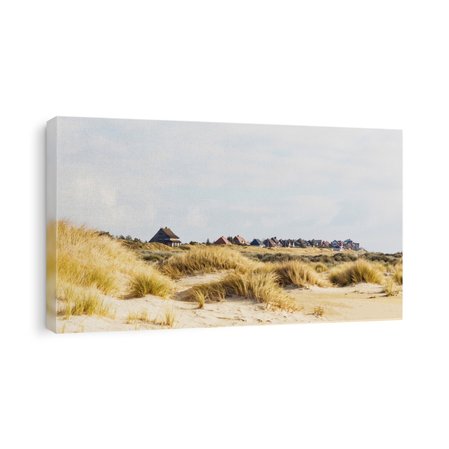 Village of Wittdün on the German North Sea  island of Amrum, view from the beach